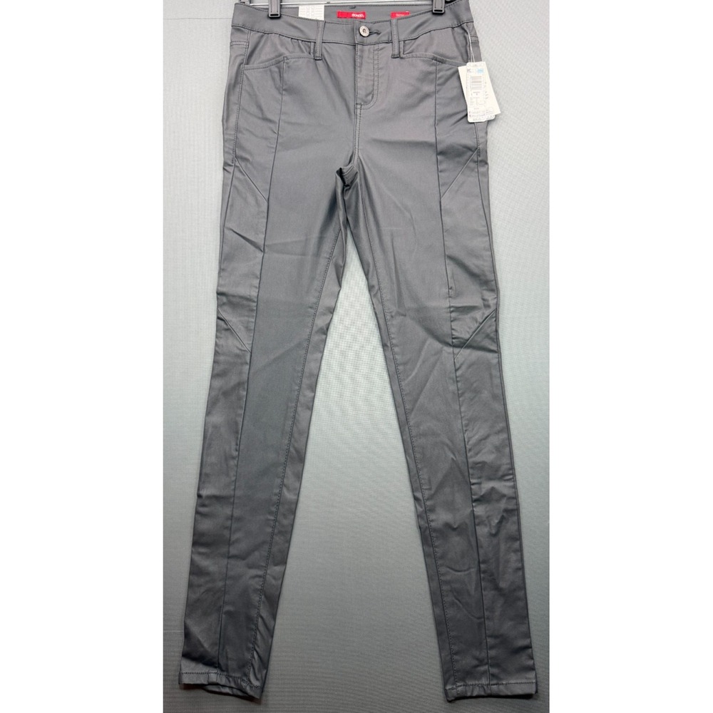 Bongo Jackie Skinny Pants Grey Coated Stretch Moto LXB0033-MGT | Juniors 9 NWT